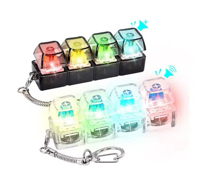Mini Teclado para aliviar el estrés, llavero Fidget