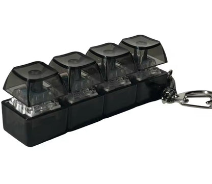Mini Teclado para aliviar el estrés, llavero Fidget